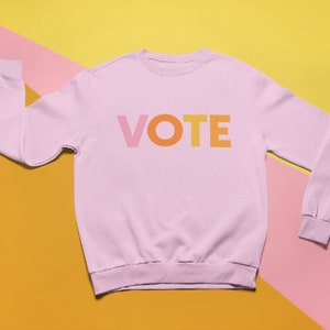 VOTE Unisex Crew Neck Sweatshirt Election Day Patriotic USA Get Out & Vote Voting/Polling Top image 1