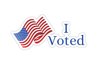 I Voted Giant Sticker | Large 6" | Classic Design | Nostalgic | Voting | Midterms Election Day 2022 | Patriotic | USA | Vote | Polls