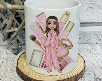 Personalised Ceramic Makeup Brush Holder: Easter Birthday Gift