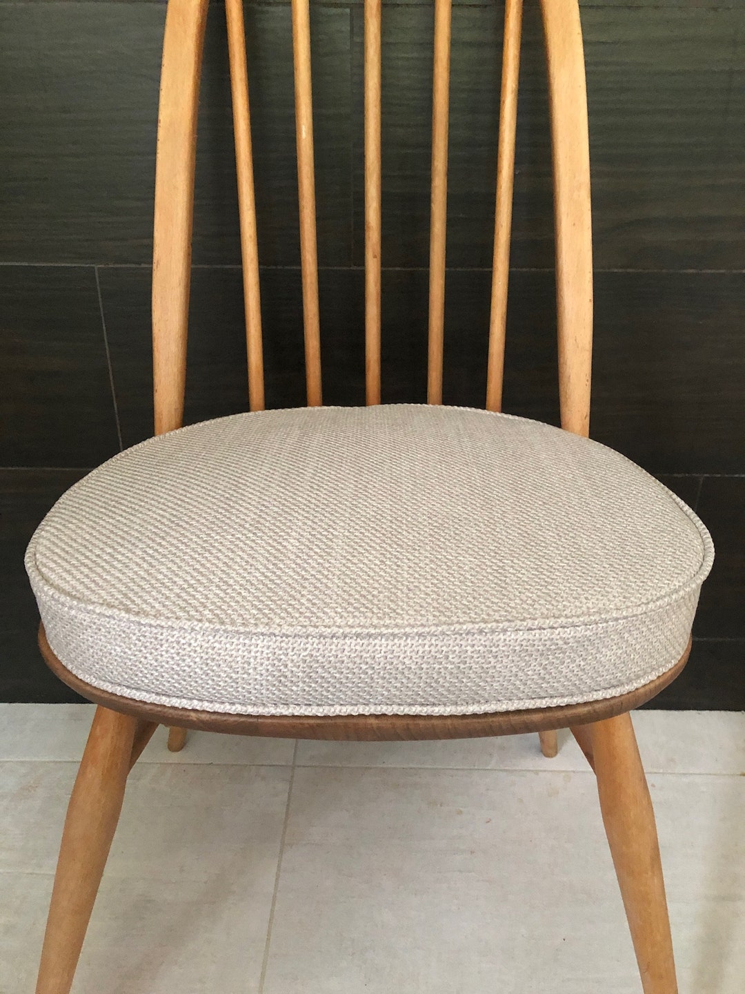 Myhome New Seat Pads for Ercol Dining Chairs With Straps and Press Studs light Beige Etsy UK