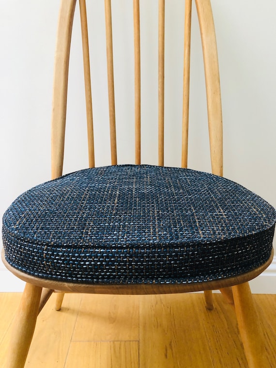 Myhome New Seat Pads for Ercol Dining Chairs With Straps and Press Studs navy Brown Etsy UK
