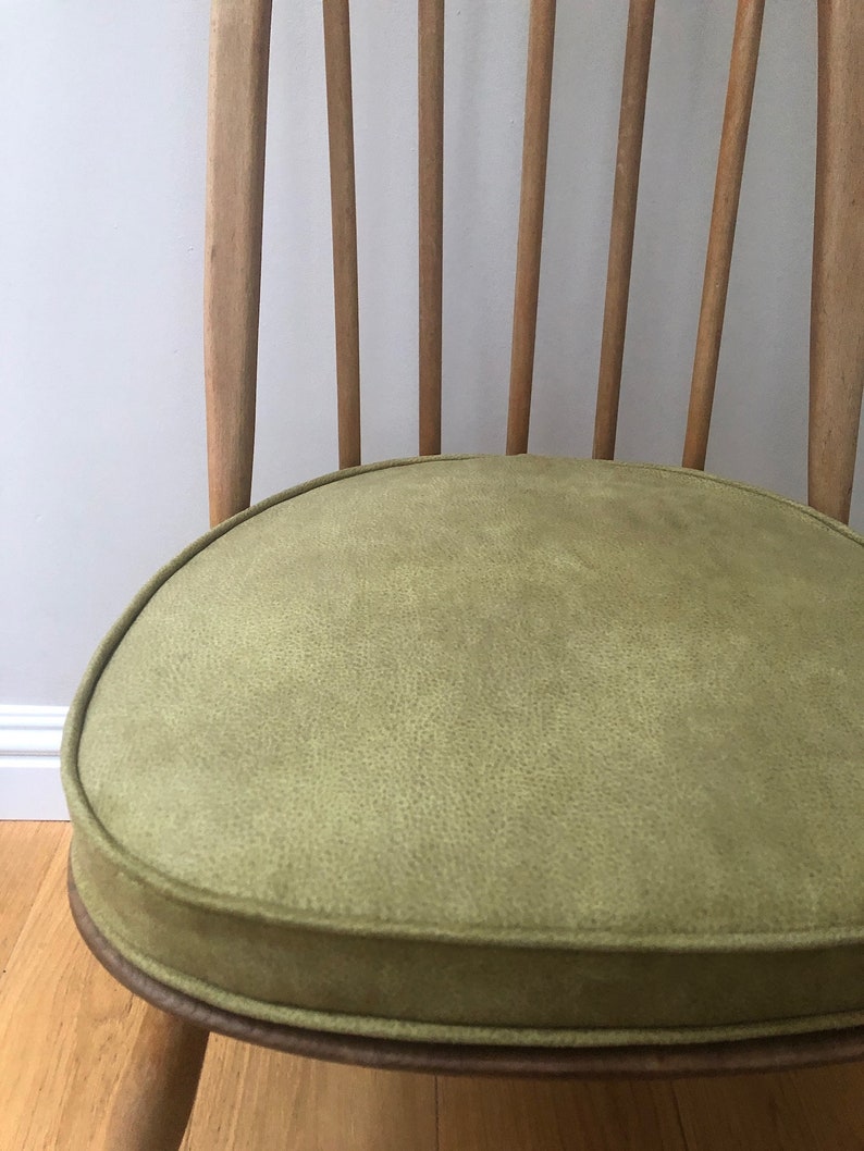 MyHome new seat pads for Ercol dining chairs with straps and press studs Green image 3