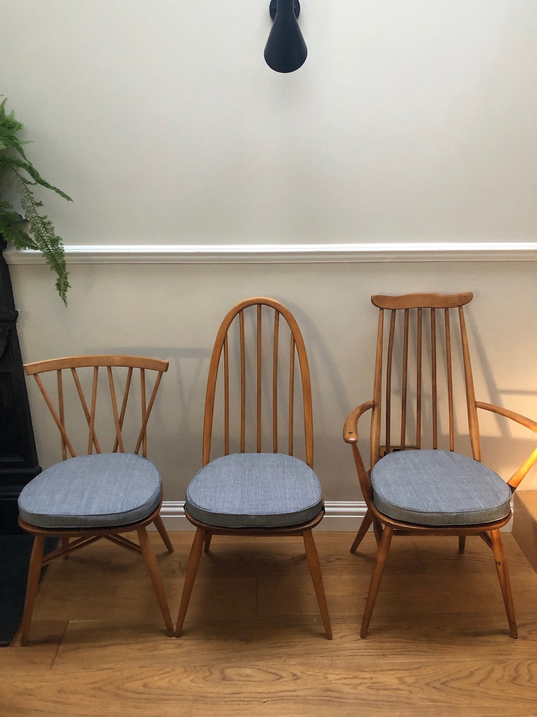 1 Myhome New Seat Pad for Ercol Dining Chairs blue / Grey Etsy UK