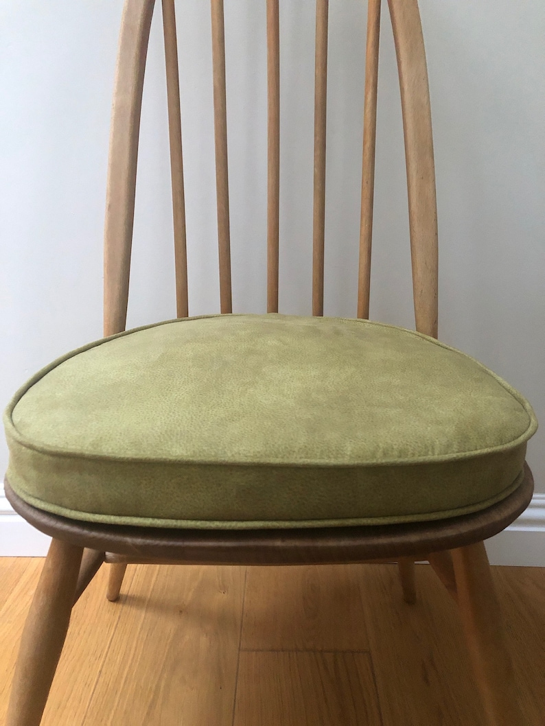 MyHome new seat pads for Ercol dining chairs with straps and press studs Green image 9
