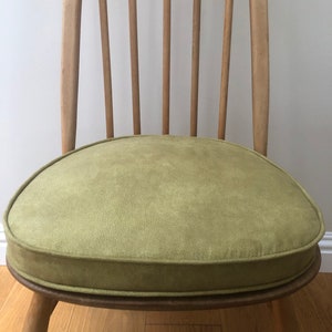 MyHome new seat pads for Ercol dining chairs with straps and press studs Green image 1