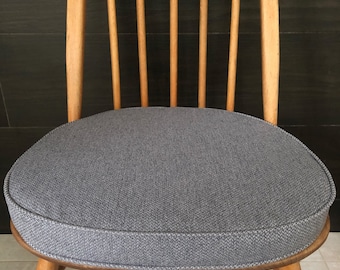 MyHome new seat pad(s) for Ercol dining chairs with straps and press studs (Meghan Grey)