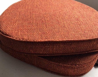 MyHome new seat pad(s) for Ercol dining chairs with straps and press studs (Brick orange/red)