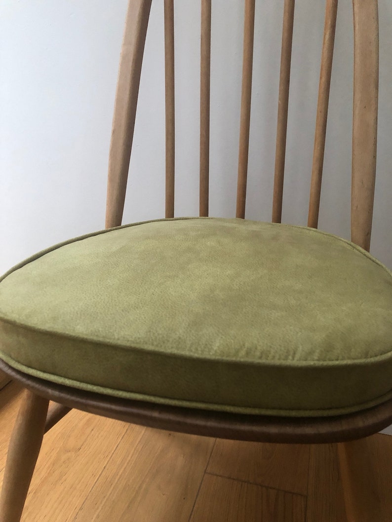 MyHome new seat pads for Ercol dining chairs with straps and press studs Green image 8