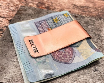 Personalized Copper Money Clip: Hand-Stamped Custom Design