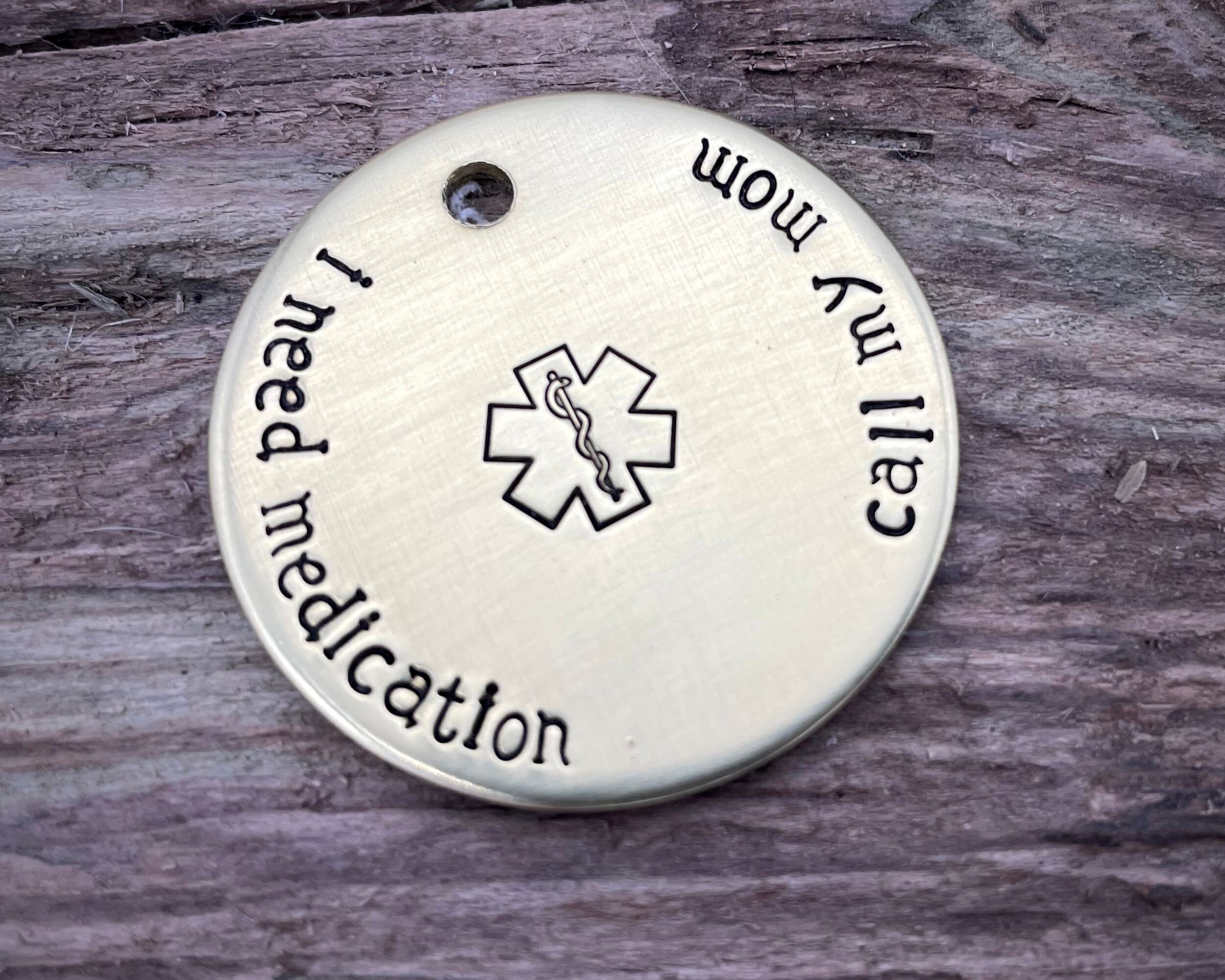 Medical alert dog tag doublesided pet id tag Etsy