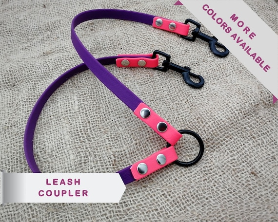 Leash coupler, double dog walker, 2 colors