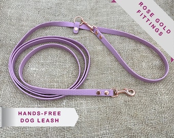 Hands-Free Dog Leash: Adjustable Waterproof Vegan Leather Lead