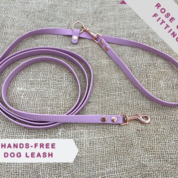 Hands-Free Dog Leash: Adjustable Waterproof Vegan Leather Lead