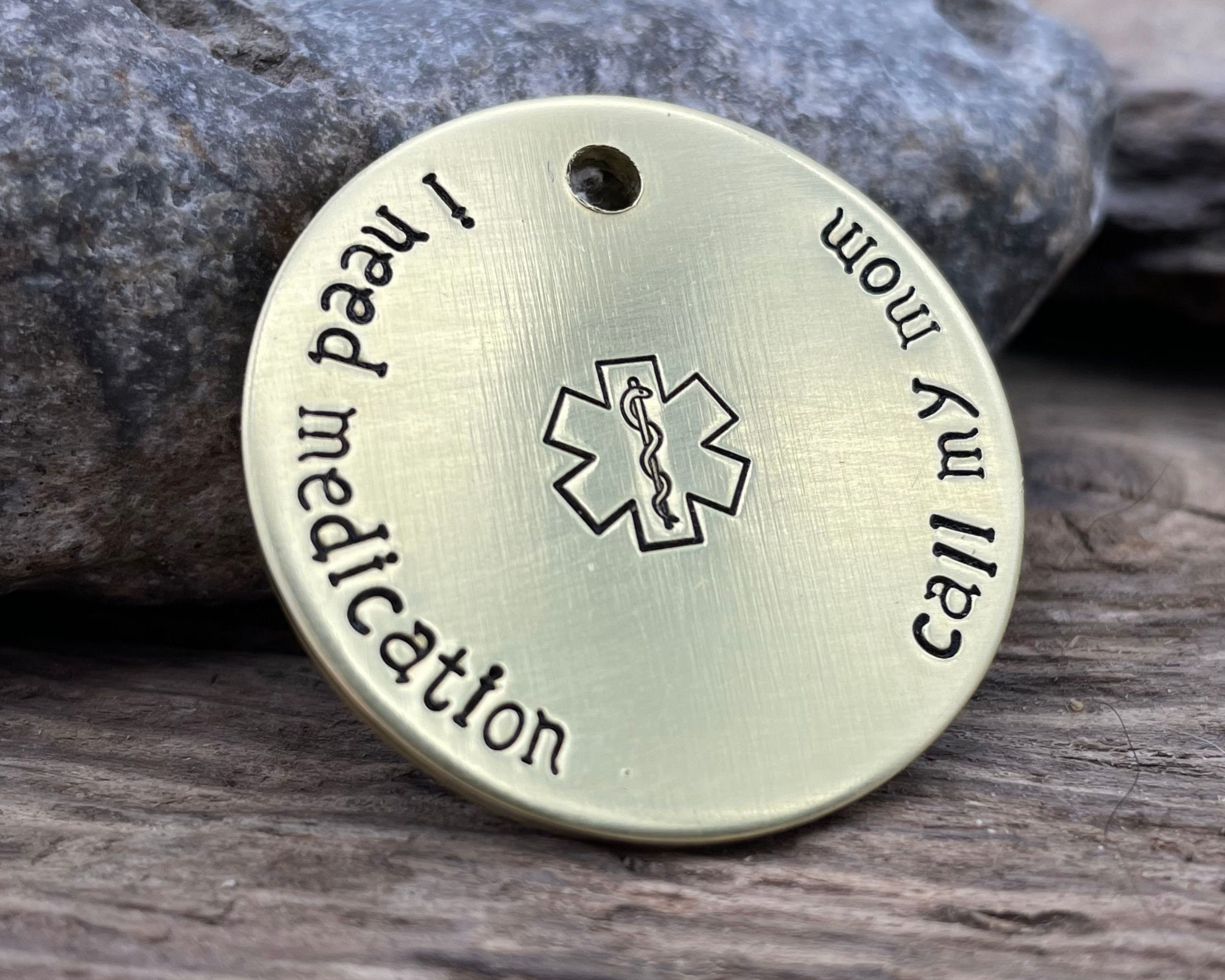 Medical alert dog tag doublesided pet id tag Etsy