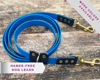 Hands-free dog leash, lightweight convertable dog lead, adjustable dog leash, waterproof dog leash, heavy duty multifunctional dog leash