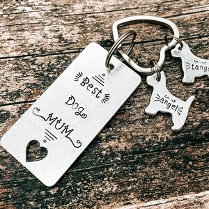 Best Dog Mom keychain, personalized dog mom gift idea
