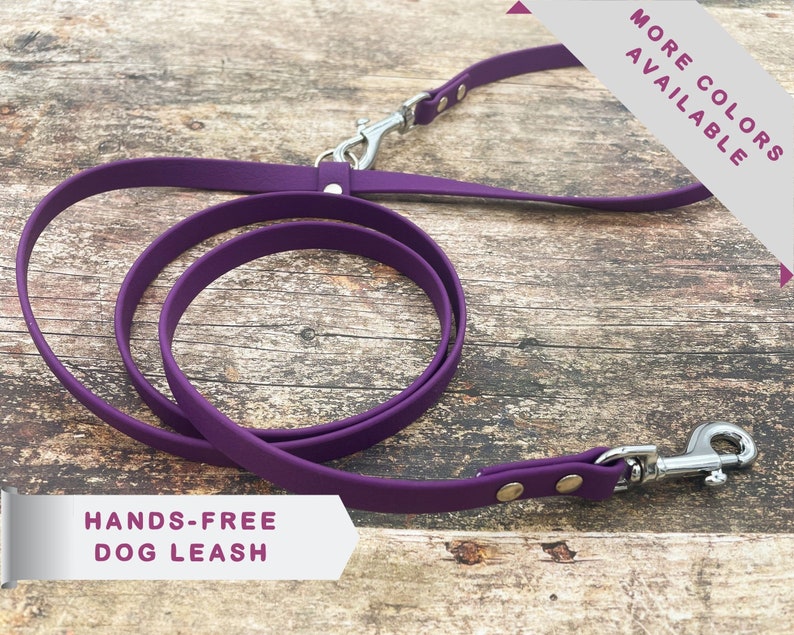 Hands-Free Dog Leash, waterproof dog leash, lightweight convertable dog lead handmade, adjustable dog leash image 1