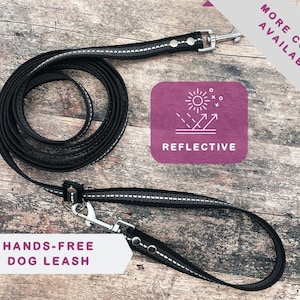 Freihand Hundeleine, Reflektierende Hundeleine, Hundeleine cross body, Hundeleine rund um Taille, verstellbare Hundeleine, Joggingleine für Hunde
