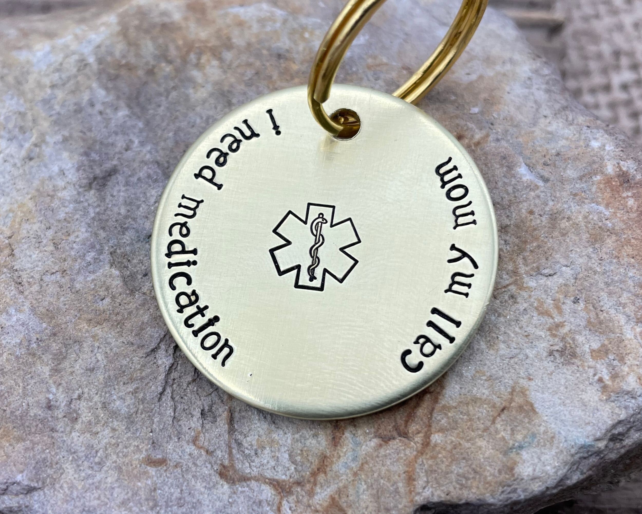 Medical alert dog tag doublesided pet id tag Etsy