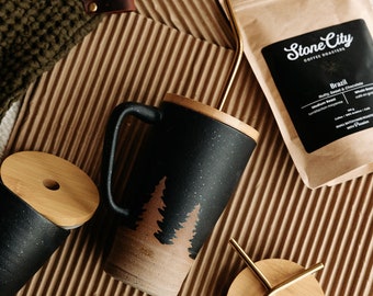 Bamboo Lid: 50% off of lid when you purchase with a mug!