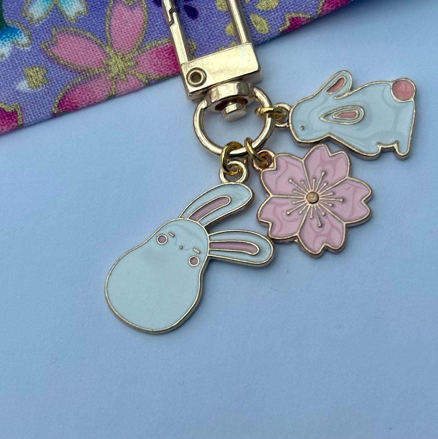 Ciondolo Per Telefono Coniglietto Sakura Kawaii – Fiore Di Ciliegio Giapponese