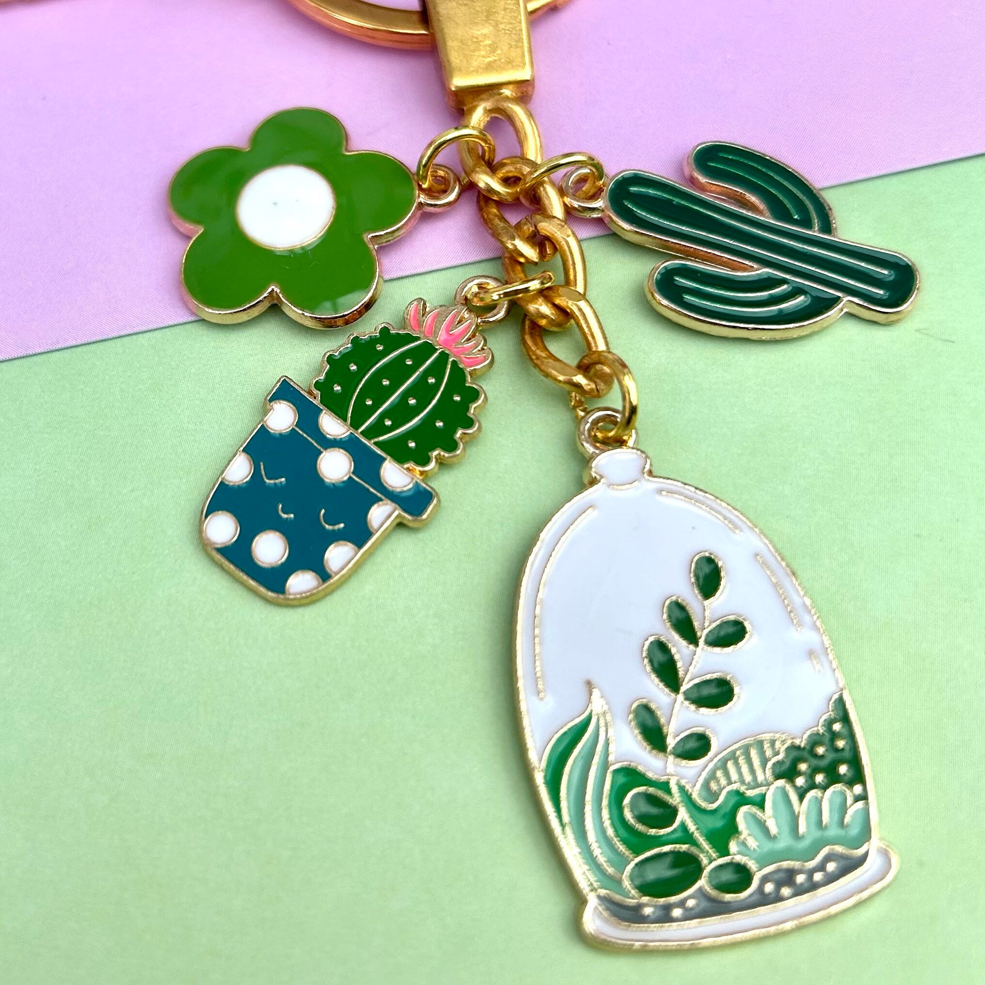 Tokidoki Cactus Keychain Kawaii Cactus Keychain, Sakura Monstera Plant  Charm Keyring