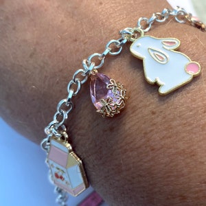 Pink Hello Kitty Princess European Charm Bracelet With Red Heart Crown  Charm