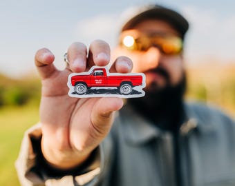 Roter F100 LKW Aufkleber | Langlebiger gestanzter Vinyl-Aufkleber