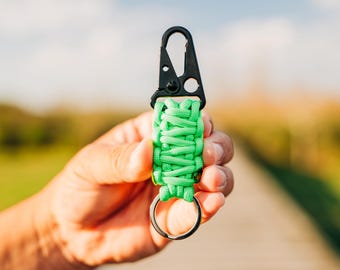Neon Grüner Schlüsselanhänger aus Paracord