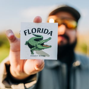 Adesivo trasparente resistente Florida Gator. Adesivo The Swamp. Decalcomania University of Florida. Adesivo in vinile Sunshine State. Logo Nature and Wildlife.