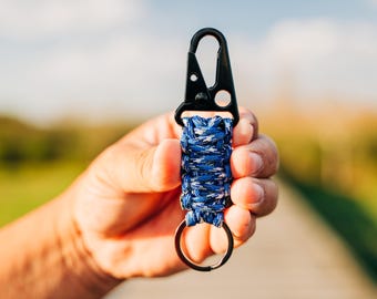 Blau Camouflage Schlüsselanhänger aus Paracord