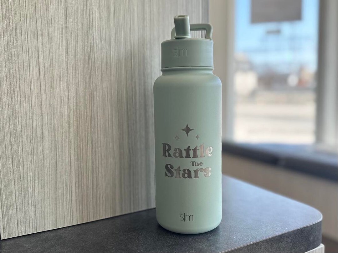 Personalized Stainless Steel Water Bottle 32oz | Laser Engraved Water ...