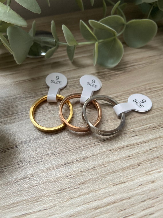 3mm Stainless Steel Rings | Blank Rings | Stackable Rings - Etsy