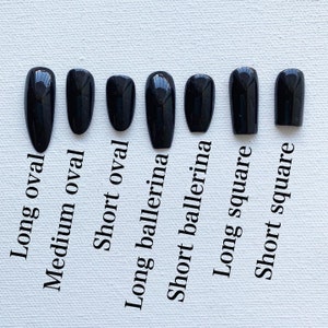 Reusable Black Ombre Bling Rhinestone Diamond Gemstone Press On Nails image 5