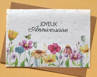 Carte Postale Joyeux Anniversaire Vintage Etsy