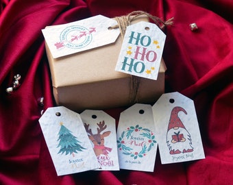 Set of 6 Christmas gift tags to plant. Greeting card to plant. Gift tags Christmas planting card - Christmas gift tag