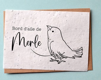 Card to plant Merle Humor. Humor seeded card. Wildflower card.