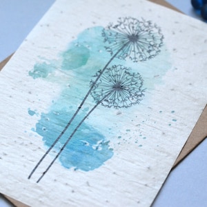 Carte à planter Dandelion. Carte anniversaire à planter. image 2