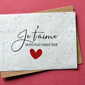 Card to plant I love you every day. Valentine's Day seeded card. Card to plant Love.