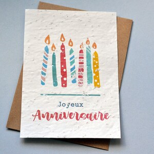 Carte à planter Joyeux Anniversaire. Carte anniversaire fleurie. image 4