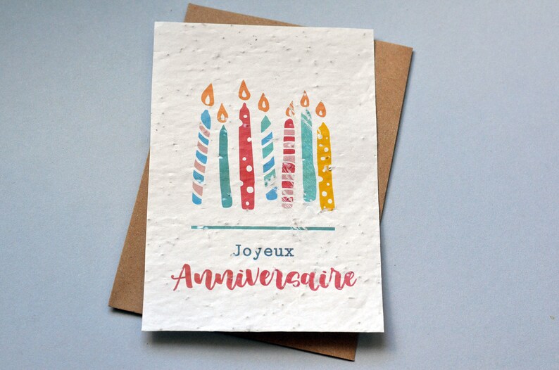 Carte à planter Joyeux Anniversaire. Carte anniversaire fleurie. image 4