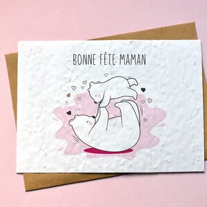 Plantable card Happy Mother's Day, Mother's Day. Seeded card for Mother's Day.