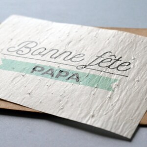 Carte à planter Bonne fête Papa. Carte ensemencée Fête des pères. image 3