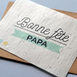 Carte à planter Bonne fête Papa. Carte ensemencée Fête des pères. image 4