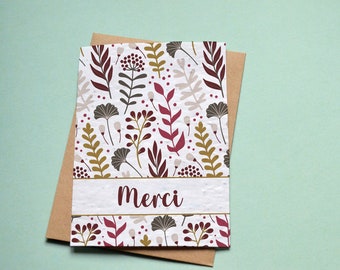 Thank you Ginko plantable card. Thank you seeded card. Wildflower card.