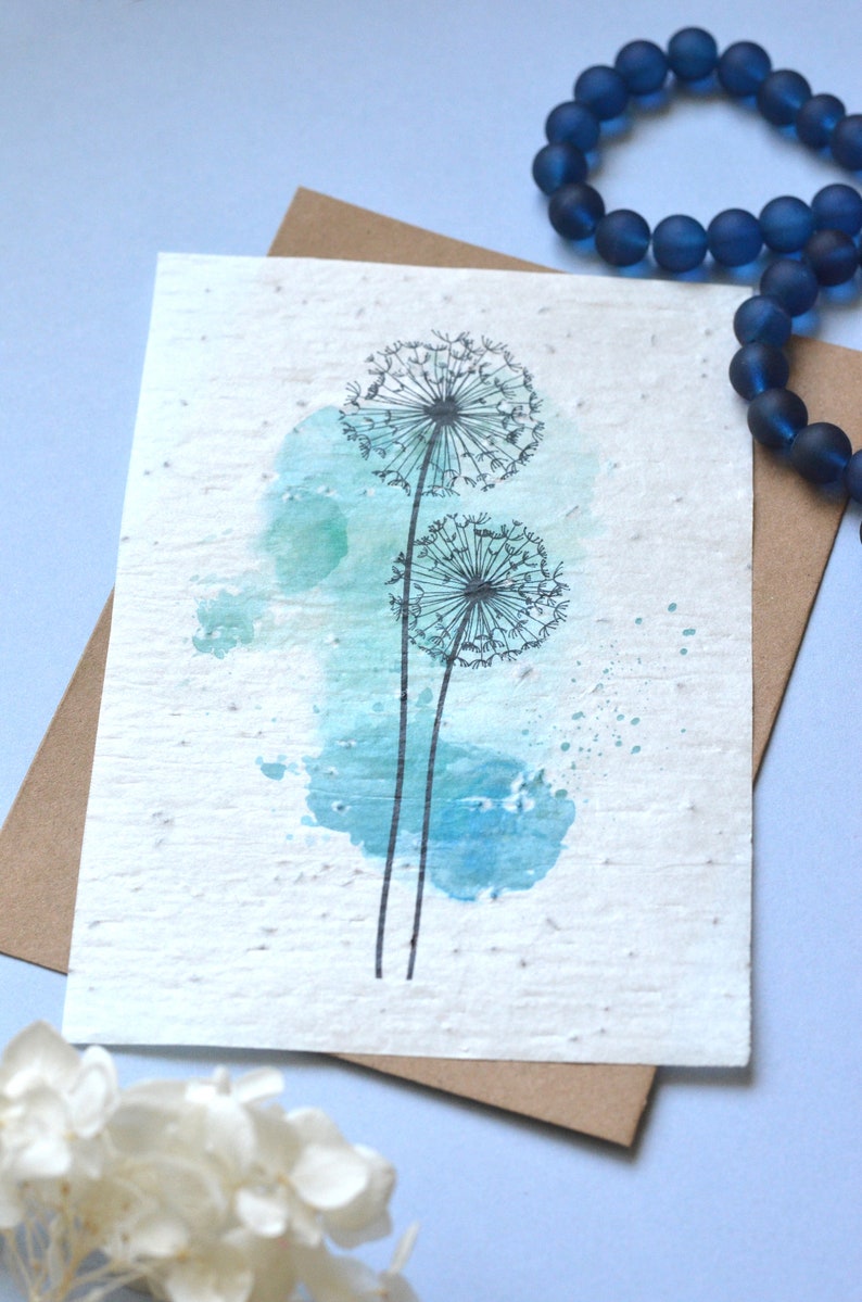 Carte à planter Dandelion. Carte anniversaire à planter. image 3