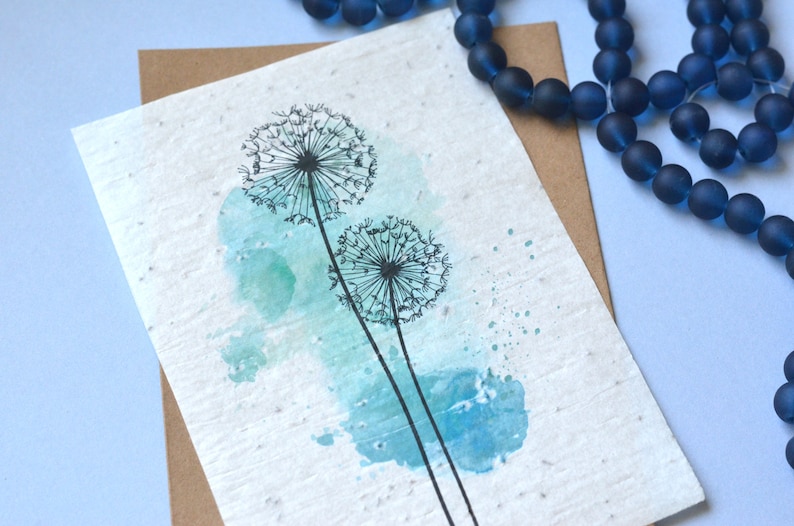 Carte à planter Dandelion. Carte anniversaire à planter. image 4