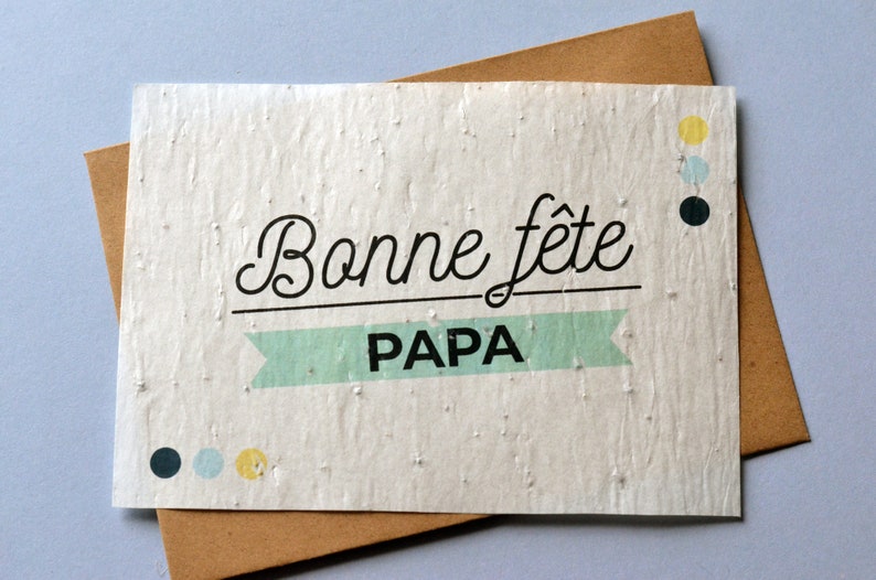 Carte à planter Bonne fête Papa. Carte ensemencée Fête des pères. image 1
