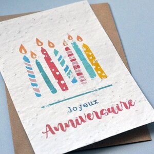 Carte à planter Joyeux Anniversaire. Carte anniversaire fleurie. image 3
