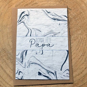 Plantable card Happy Father's Day Marble. Seeded card Father's Day.n Plantable card Father's Day.
